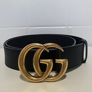 Gucci Authentic Black Marmont Belt GG